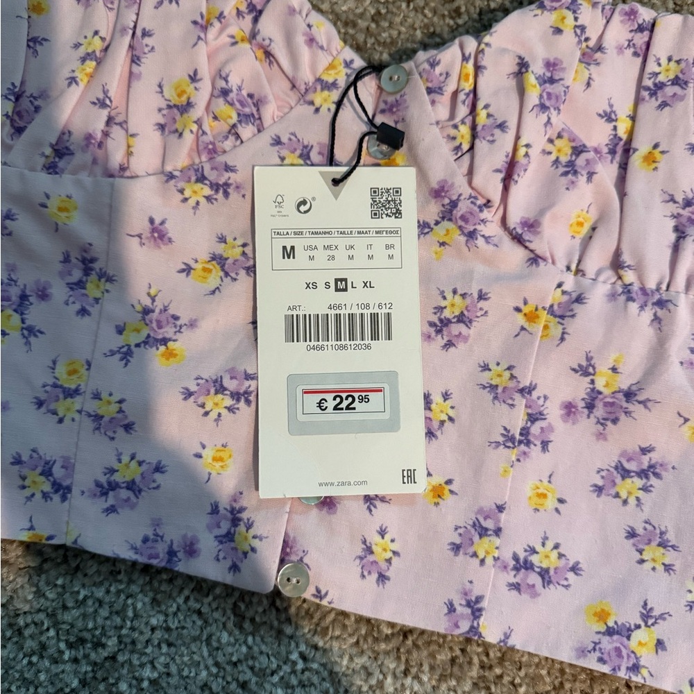 Zara Floral Lavender Tank Top - Picture 2 of 4